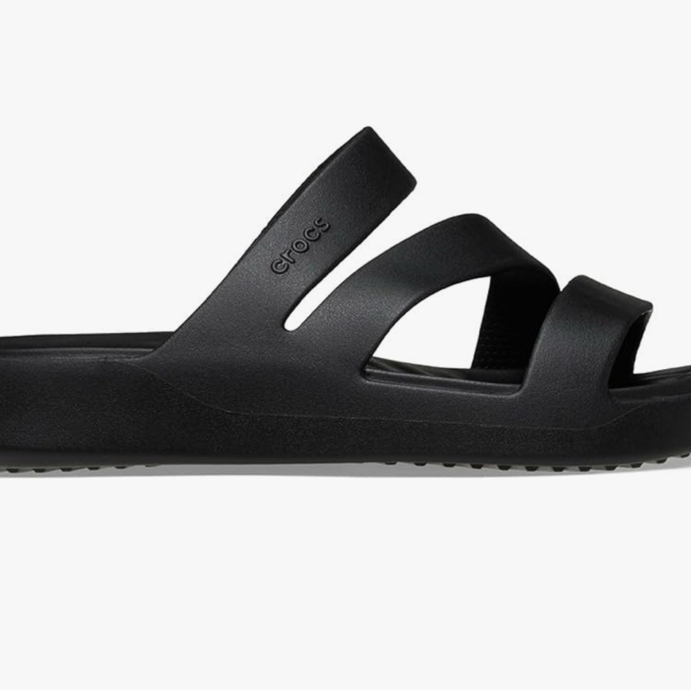 Crocs Women's Black Slide Sandals - Picture 6 of 7